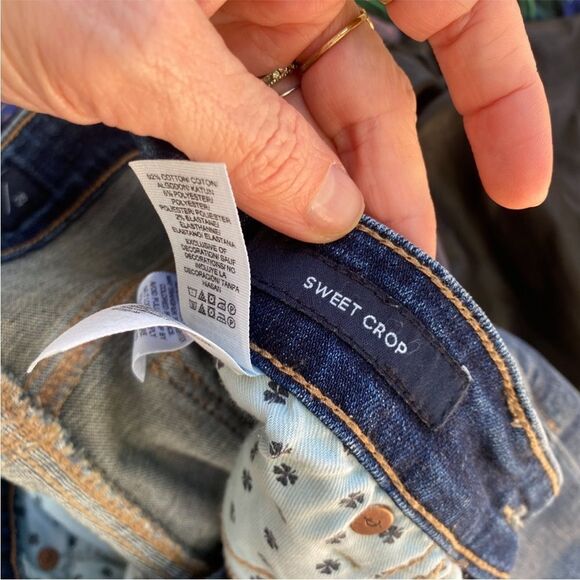 Lucky Brand Dark Blue sweet crop Ankle Jeans size 6 - Picture 12 of 13